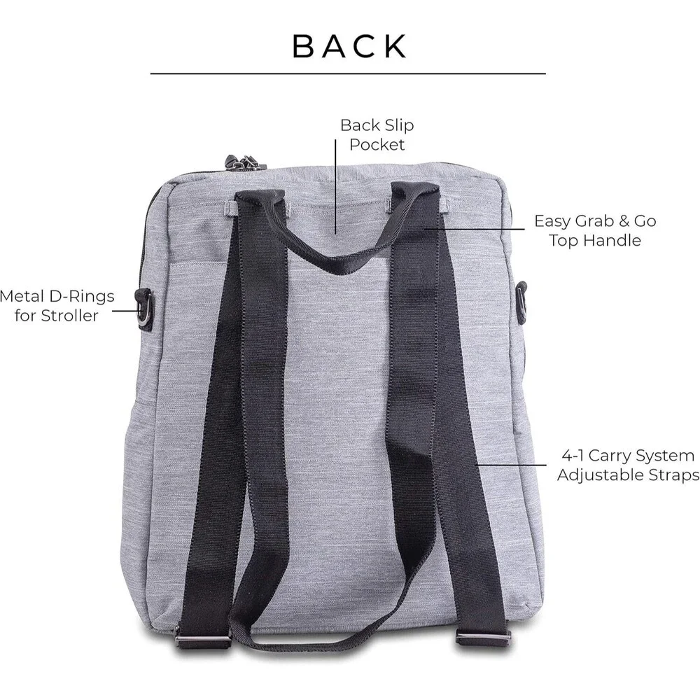JuJuBe 4-In-1 Core Convertible Diaper/Backpac k/Messenger Bag JB21430 Strike Off